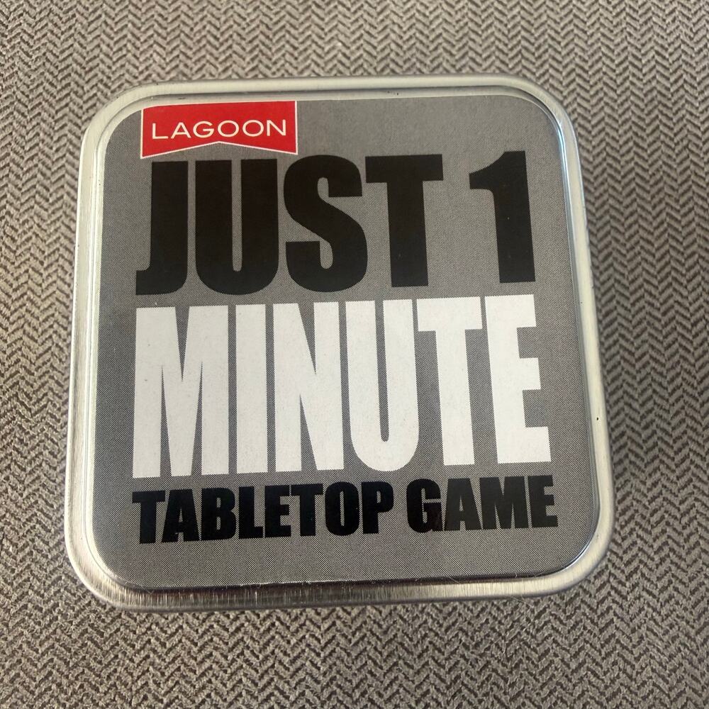 Lagoon Just 1 Minute Tabletop Game Card Game in Tin Complete Travel Party Game
